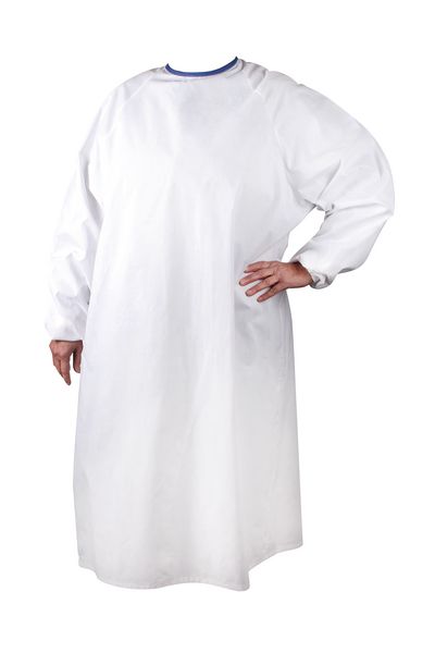 Surblouse Blanche Anti-salissures, Lavable, Réutilisable