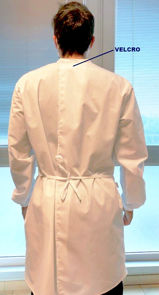 Surblouse Blanche Anti-salissures, Lavable, Réutilisable