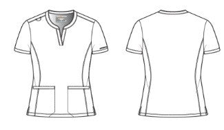 Blouse Médicale femme Banded Collar 